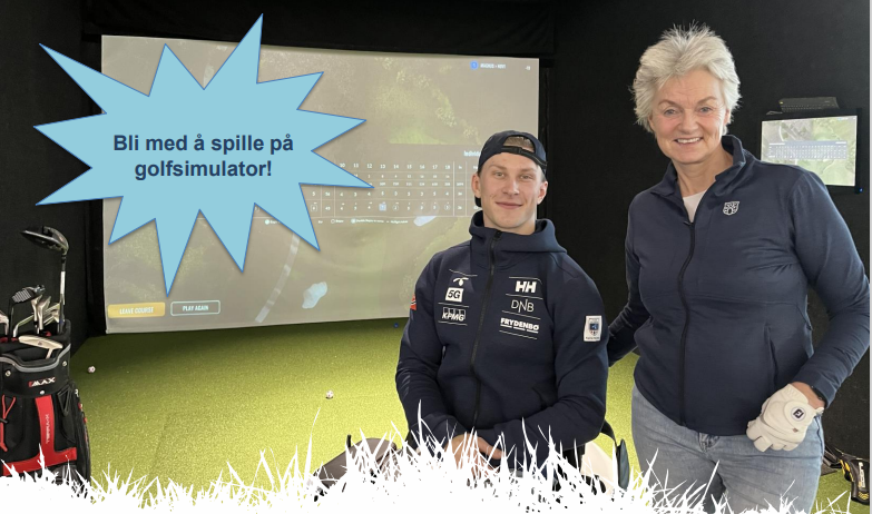 Januar til april kan du være med på golfsimulatorspill flere steder i landet.